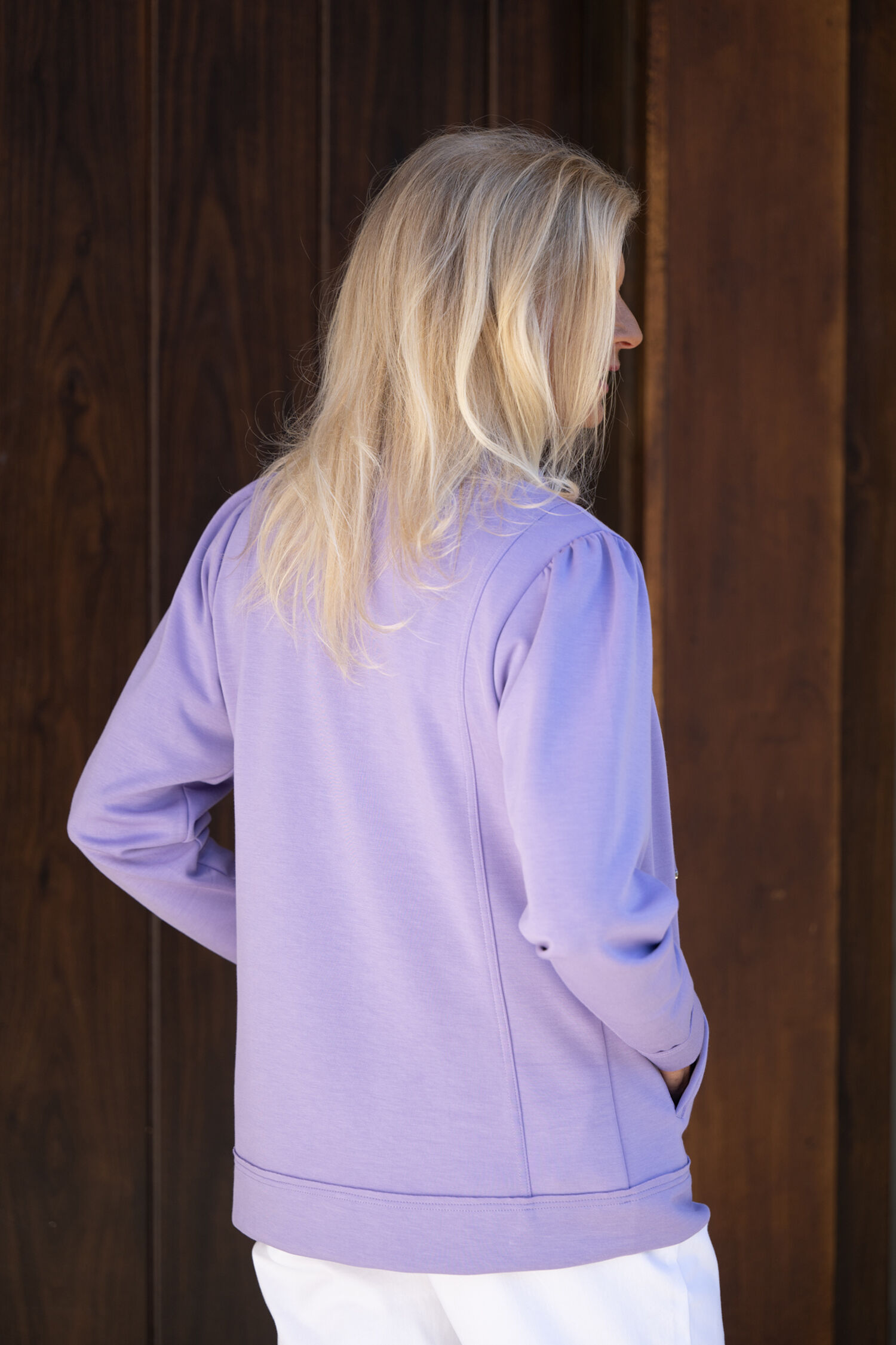 Drawstring Collar Zip-Up Jacket Image 2