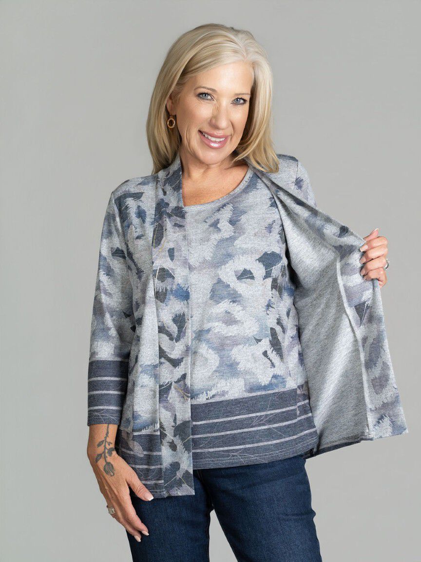3/4 Sleeve Printed Foolers Top