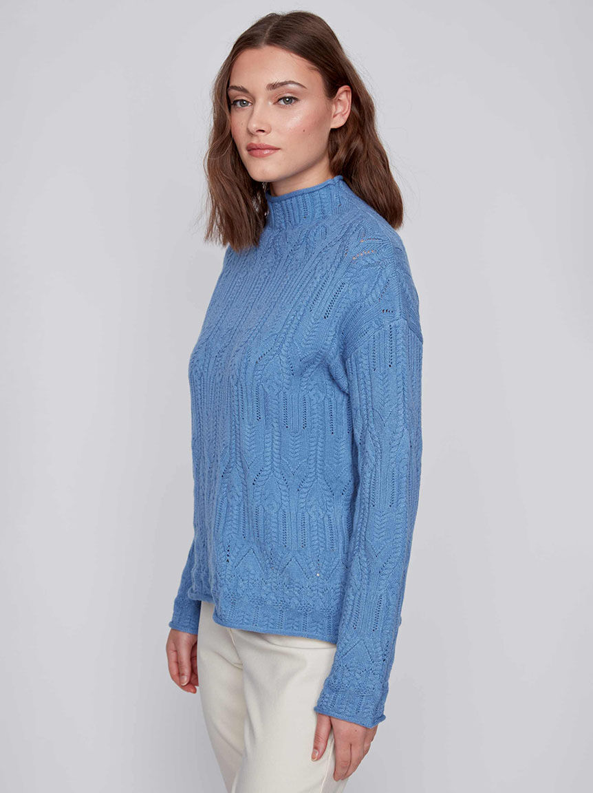 Mock Neck Long Sleeve Sweater  Image 2