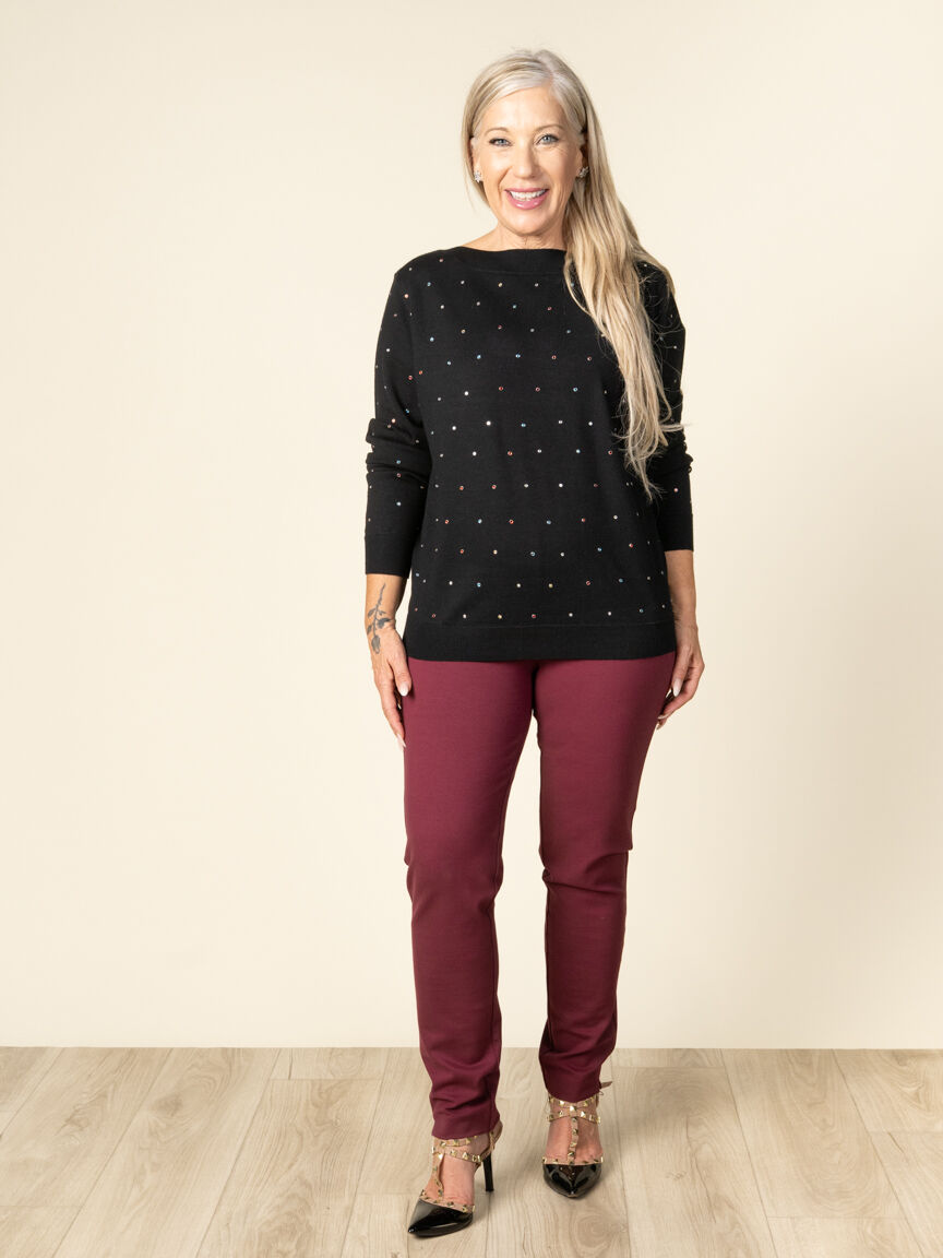 Pull-On Slim Leg Trousers