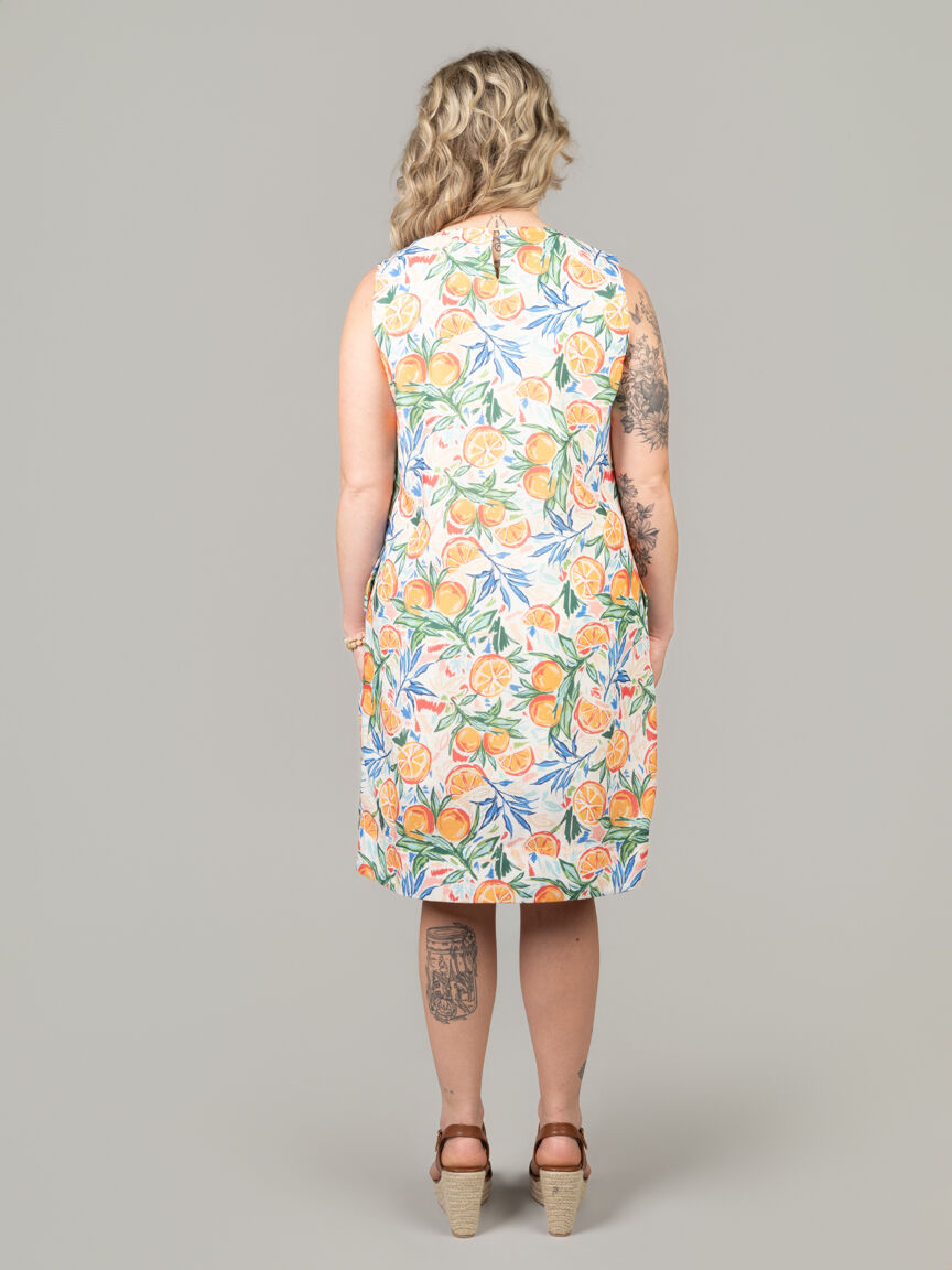 Midi Sleeveless Dress With Pockets