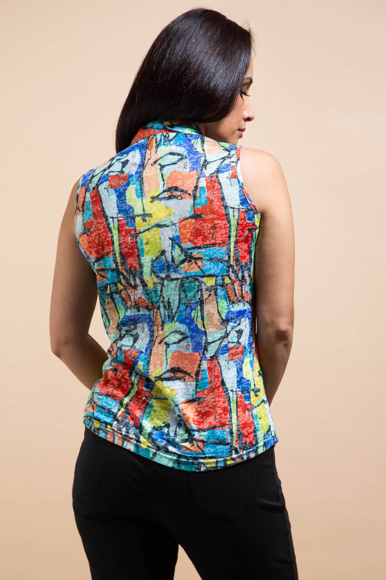 Sleeveless Burnout Blouse Image 4