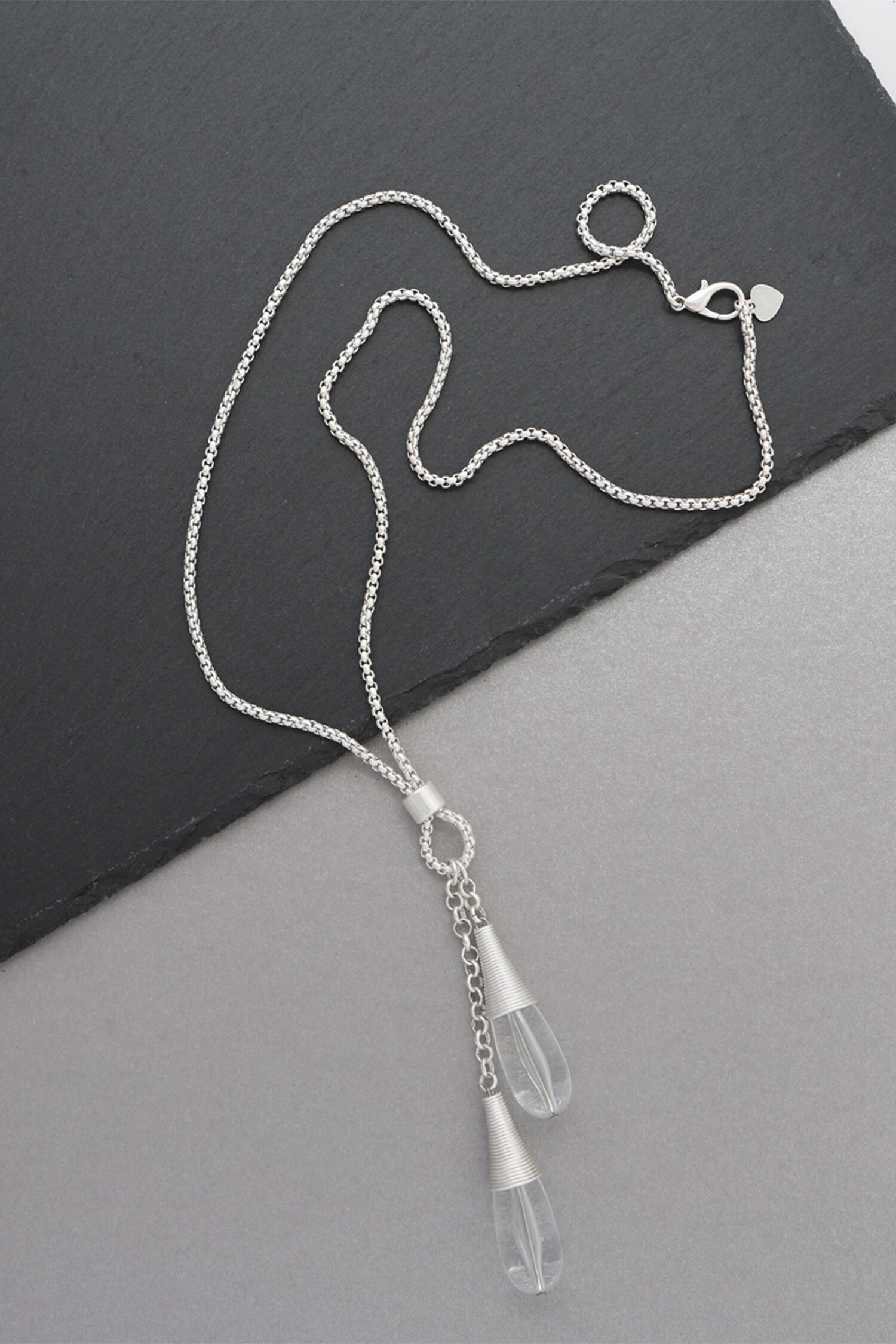 Double Pendant Jadore Necklace 