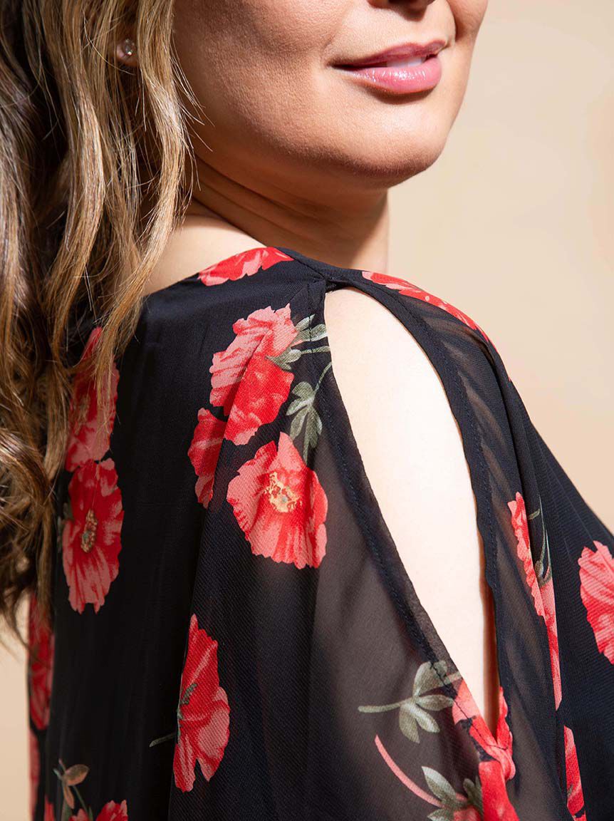 Georgette Overlay Knee Length Dress Image 5