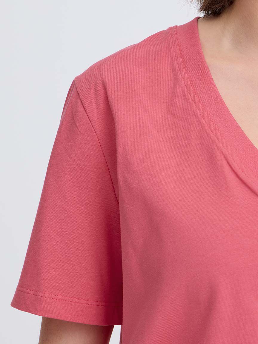 Short Sleeve V-Neck Cotton Shirt Image 4