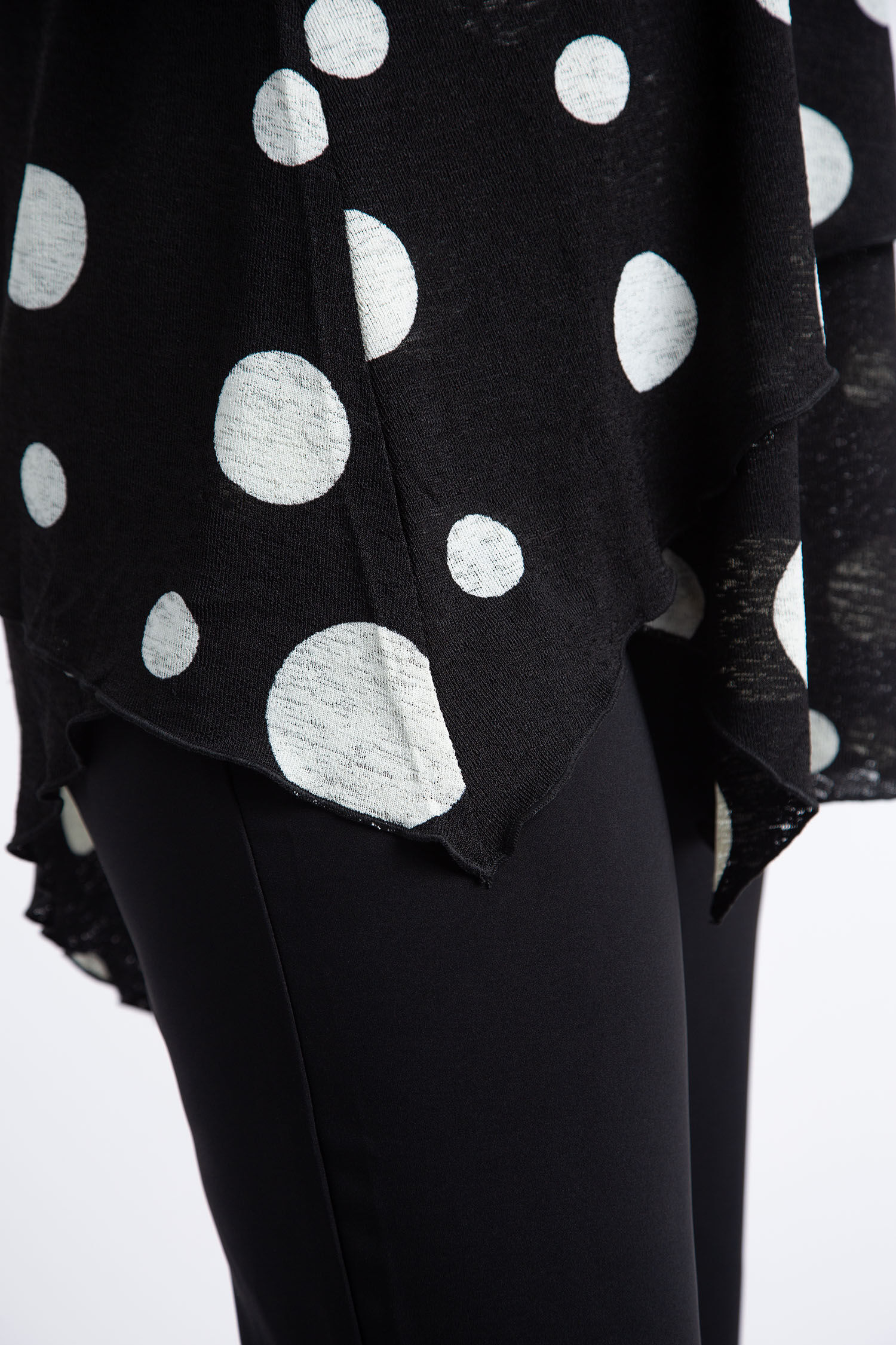 Long Sleeve Tiered Polka Dot Top Image 5