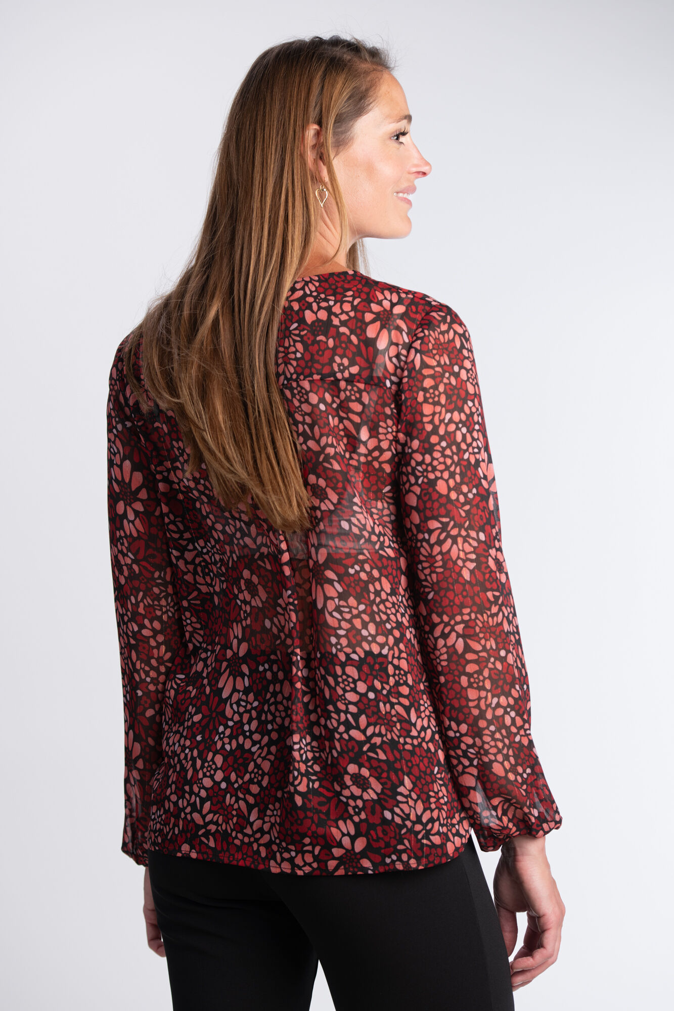 Floral Lurex Blouse Image 2