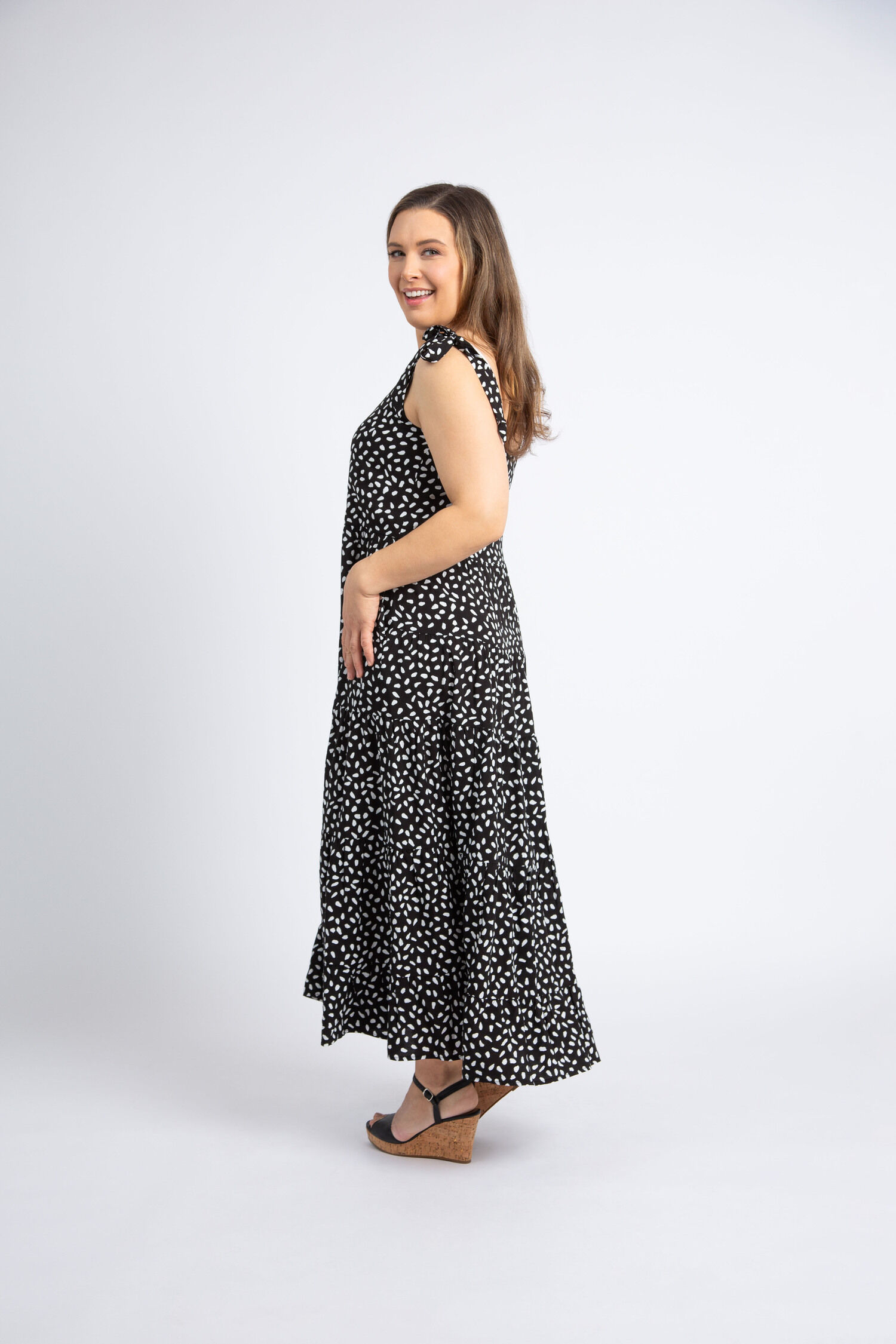 Ditsy Dot Maxi Dress Image 3