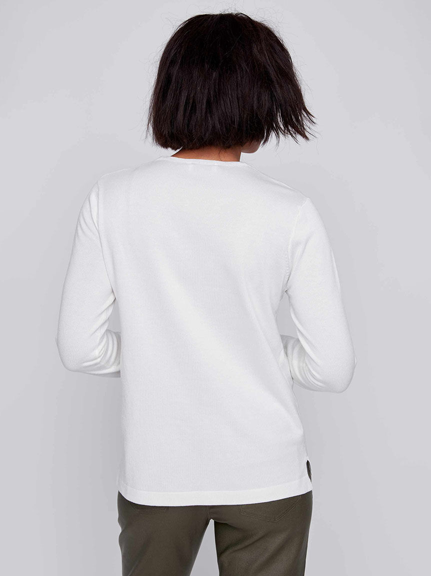 Long Sleeve V-Neck Sweater Image 3