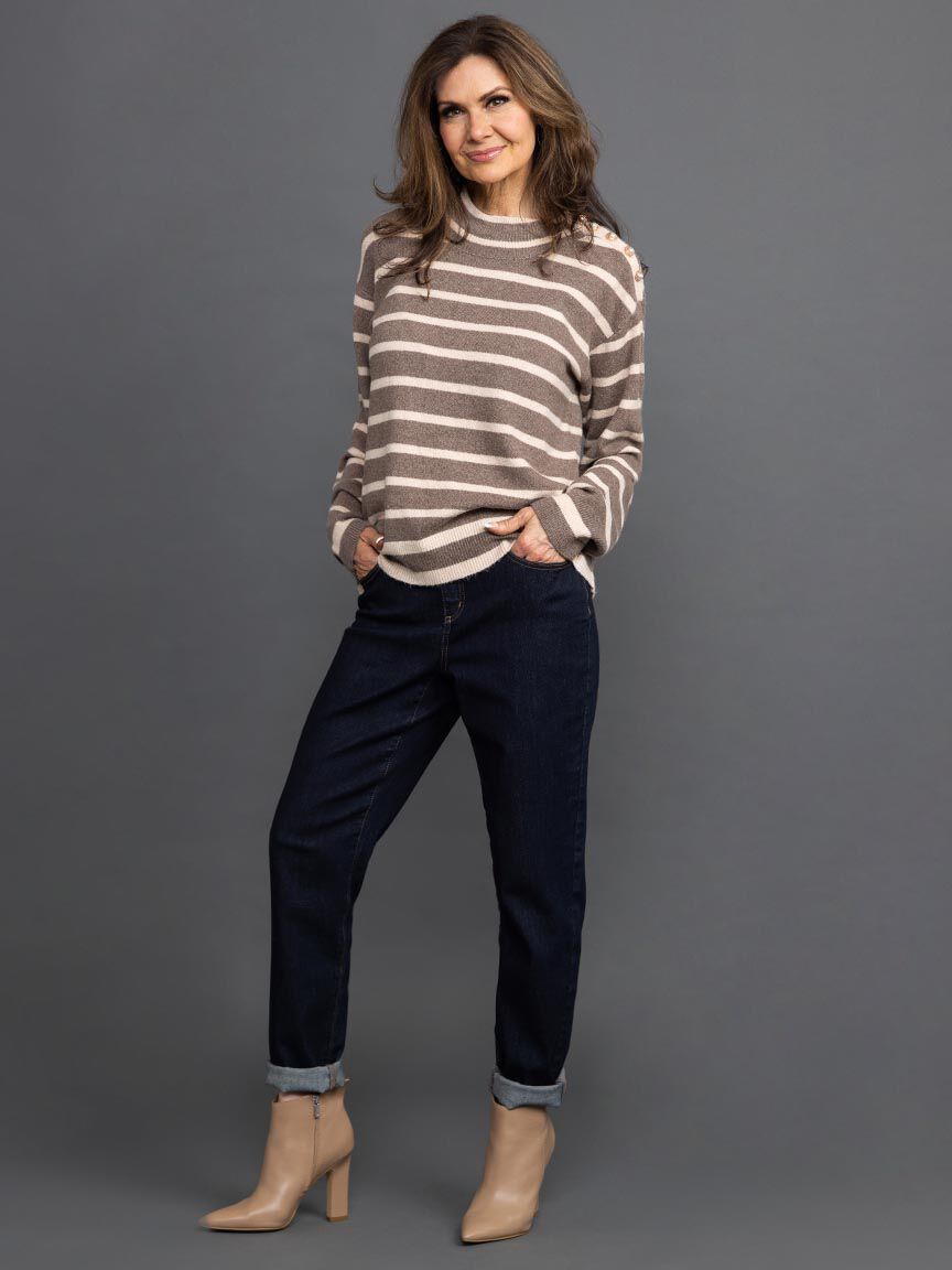 Long Sleeve Cable Knit Sweater Image 1