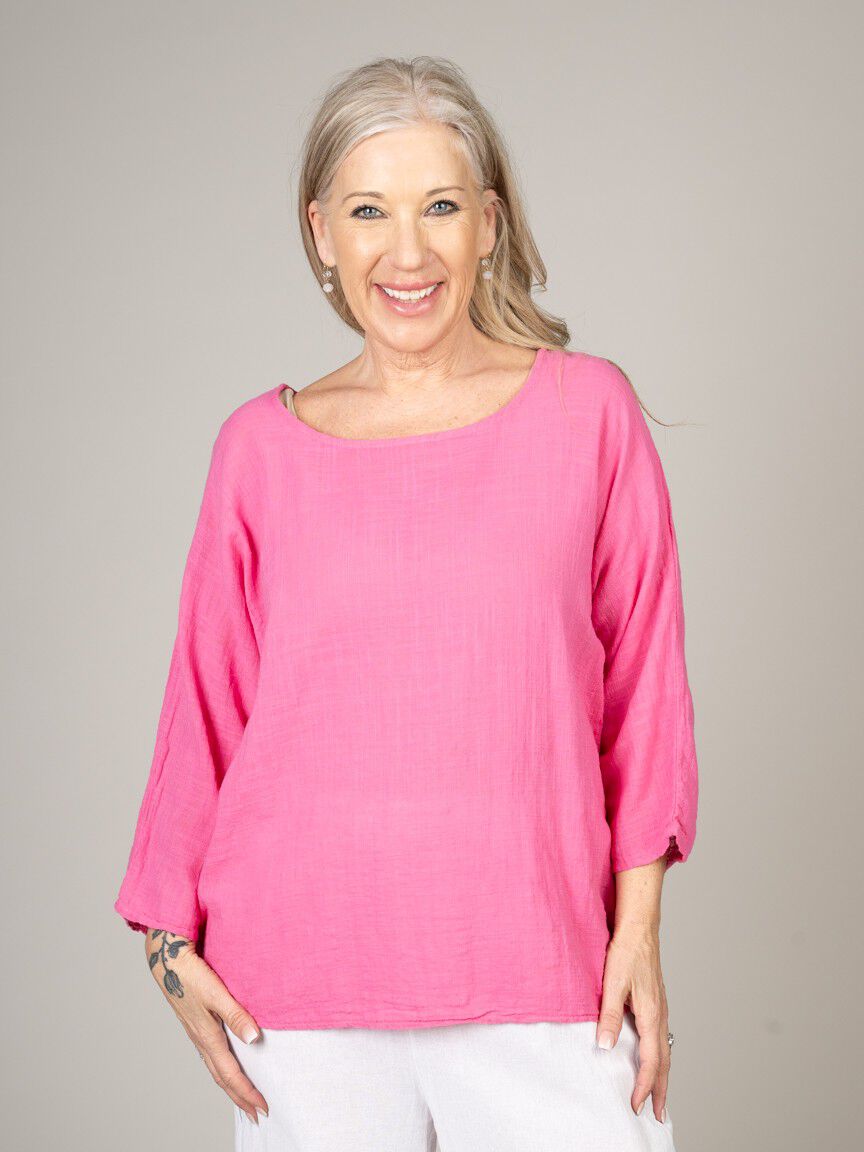 3/4 Sleeve Flowy Top