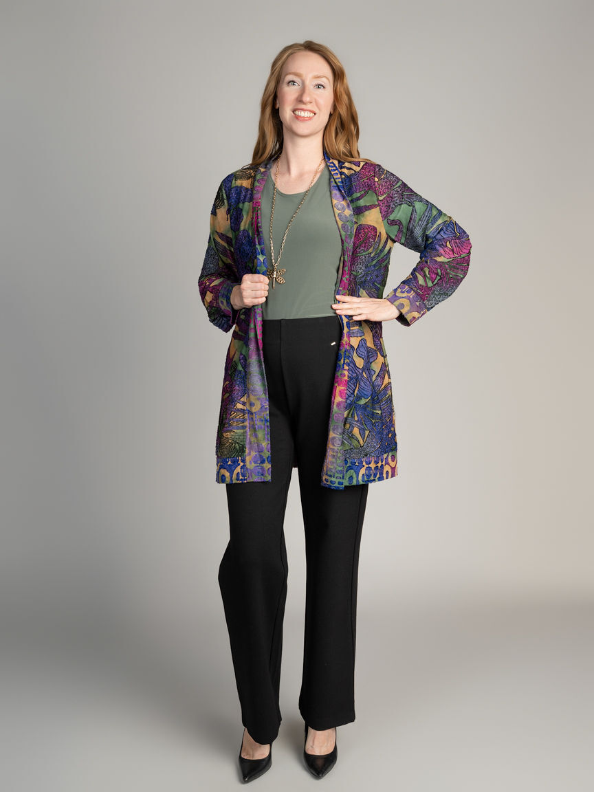 Burnout Open Front Cardigan
