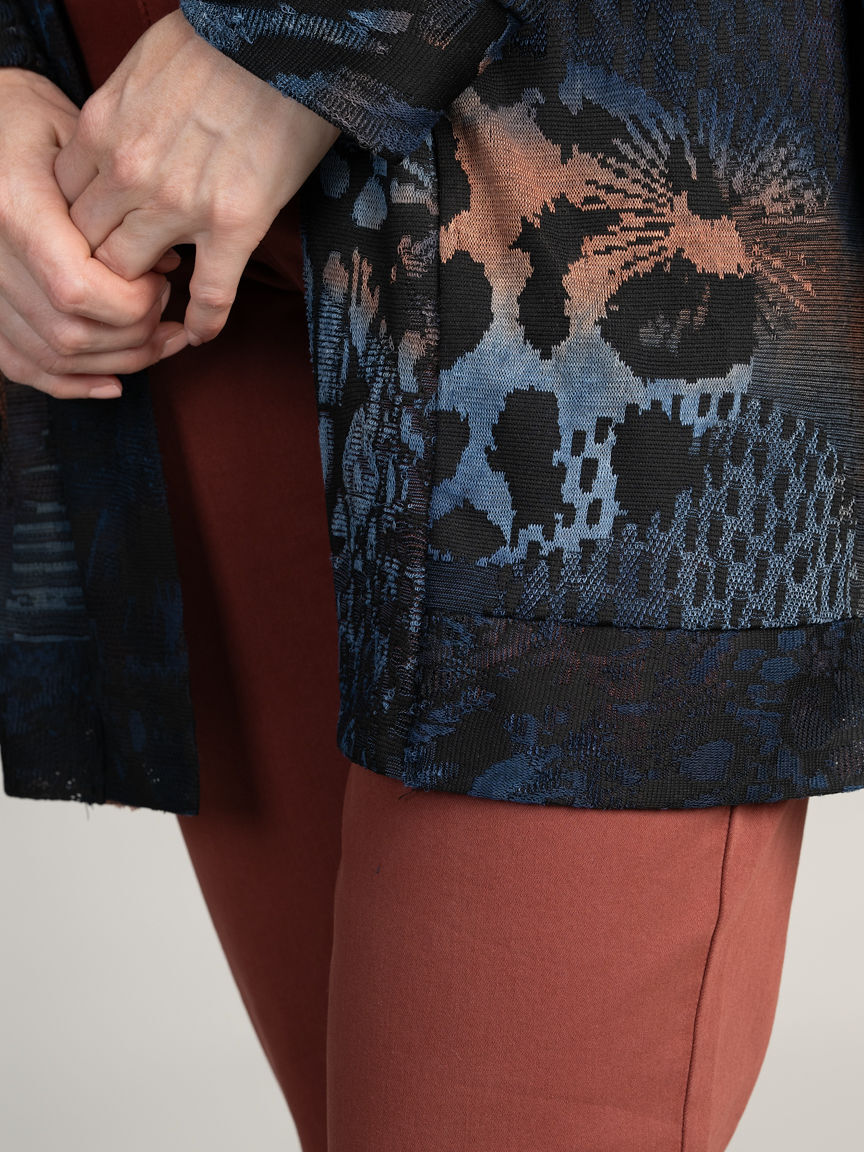 Burnout Open Front Cardigan