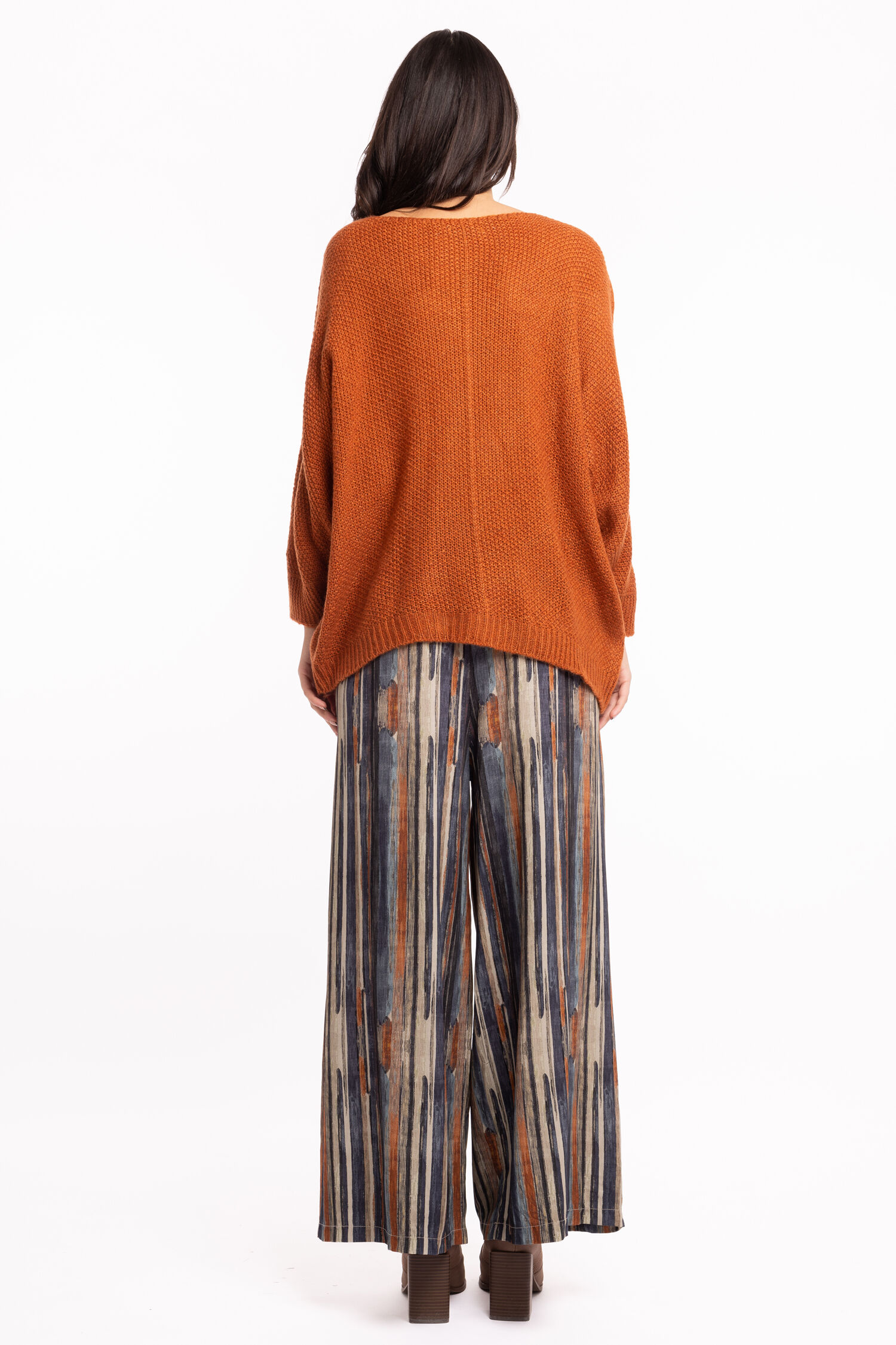 V-Neck Drop Shoulder Knit Sweater Image 2