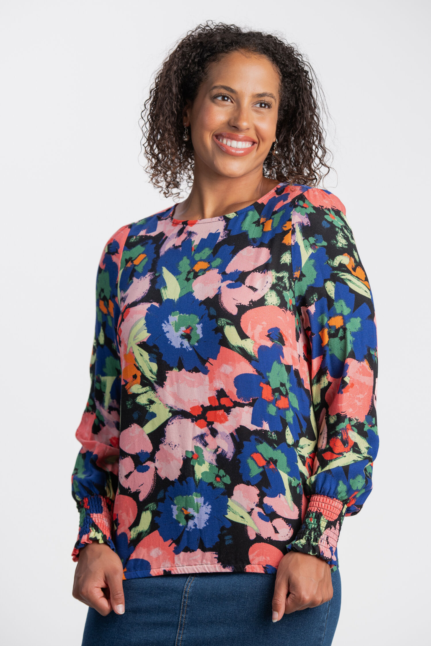 Long Sleeve Floral Blouse  Image 2