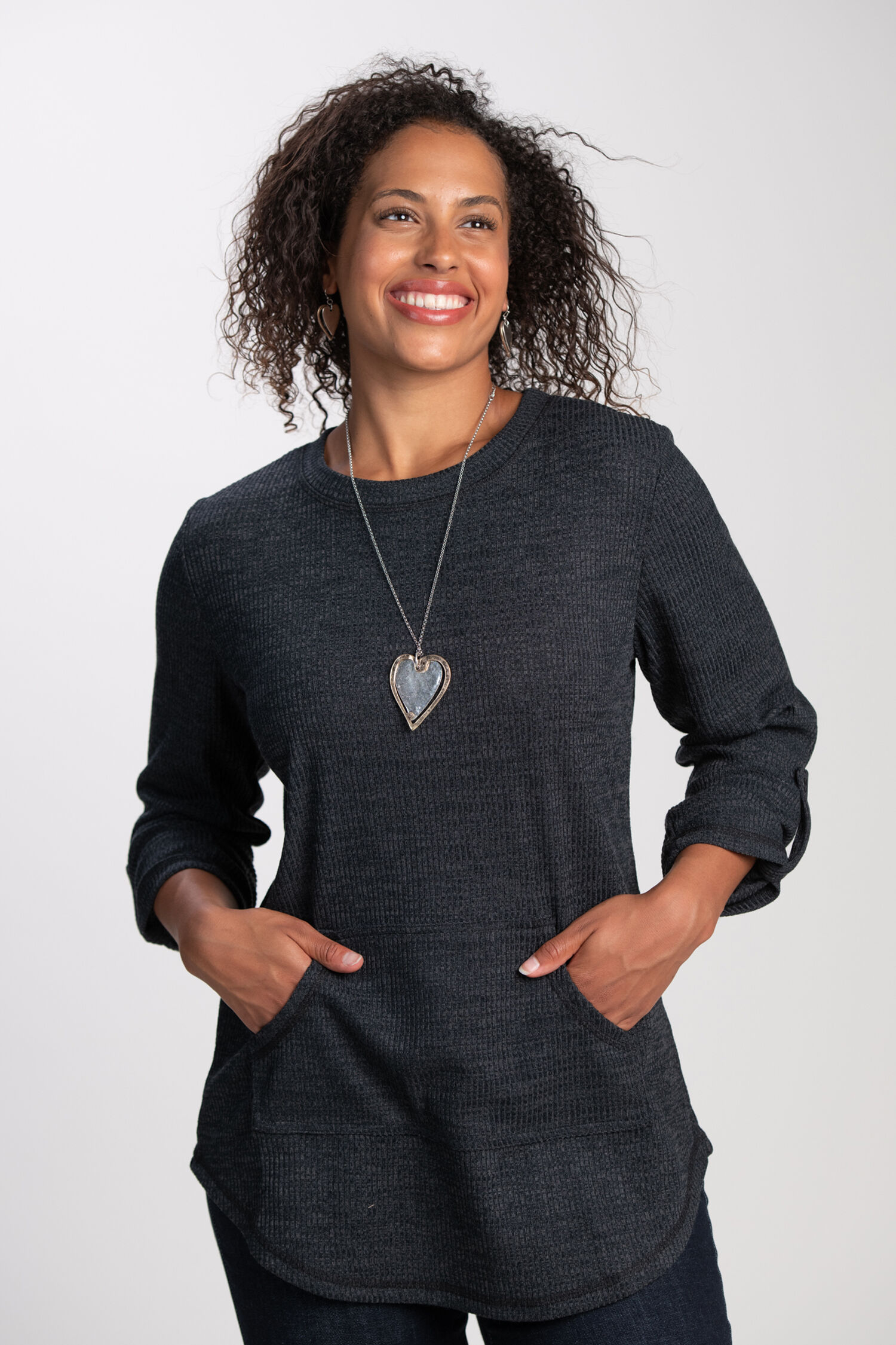 Ribbed Top w/ Kanga Pocket   Image 1