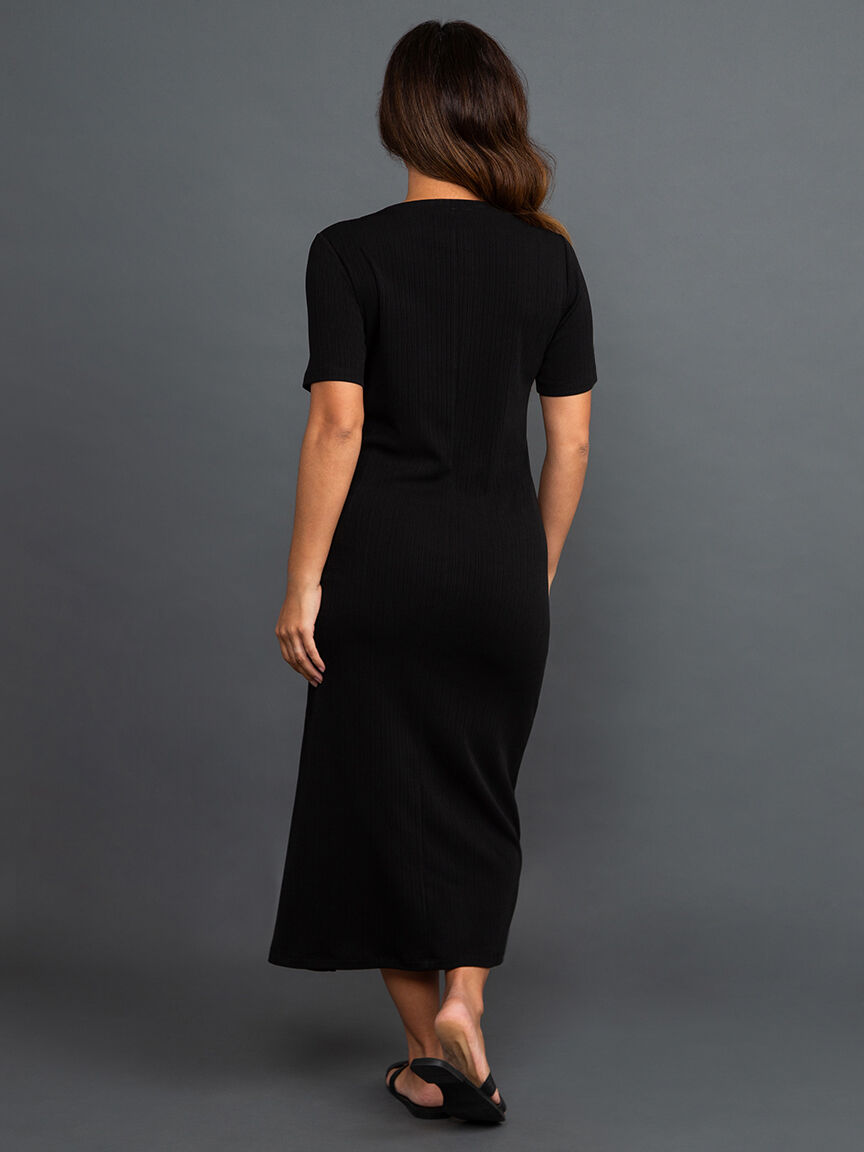 Short Sleeve Ribbed Maxi Dress Image 4