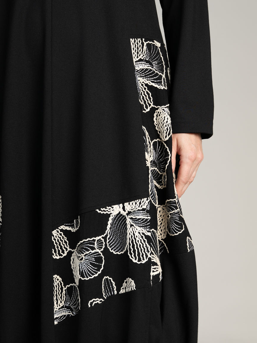 Knee Length Embroidered Dress
