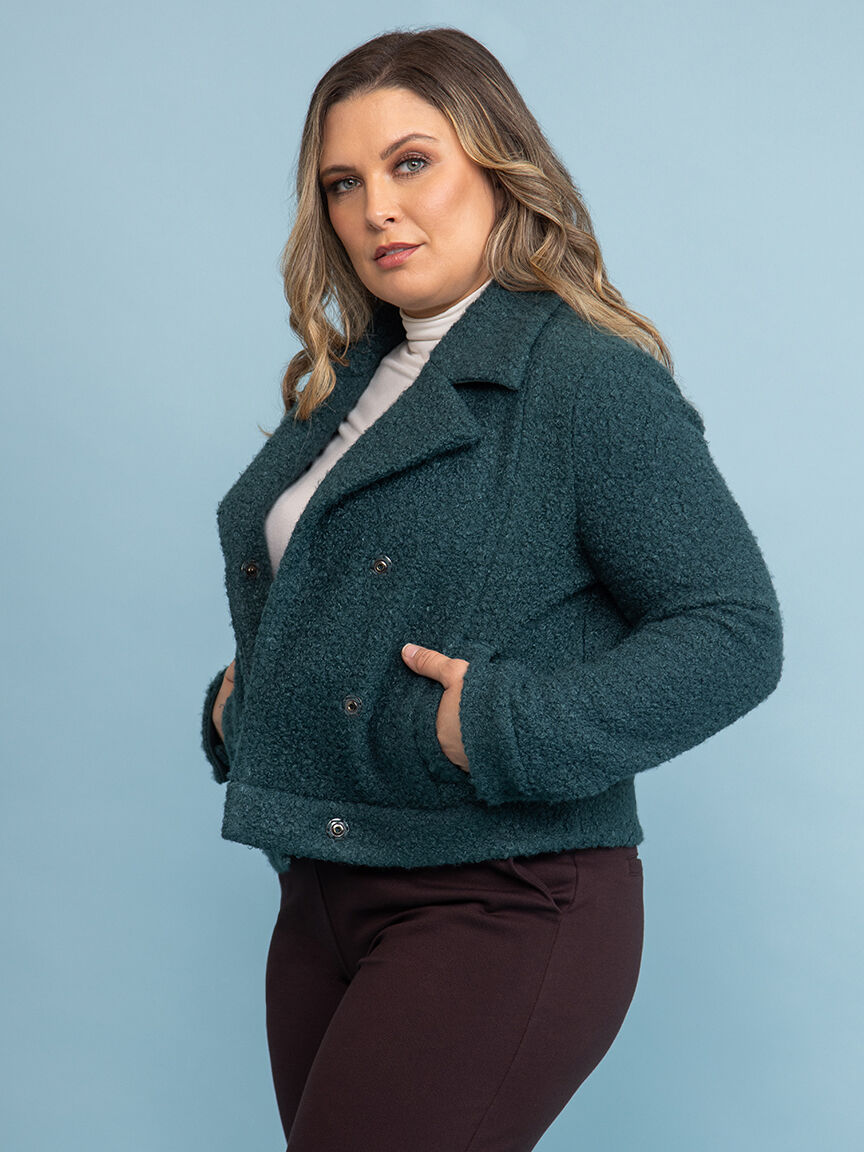 Hip Length Boucle Jacket Image 3