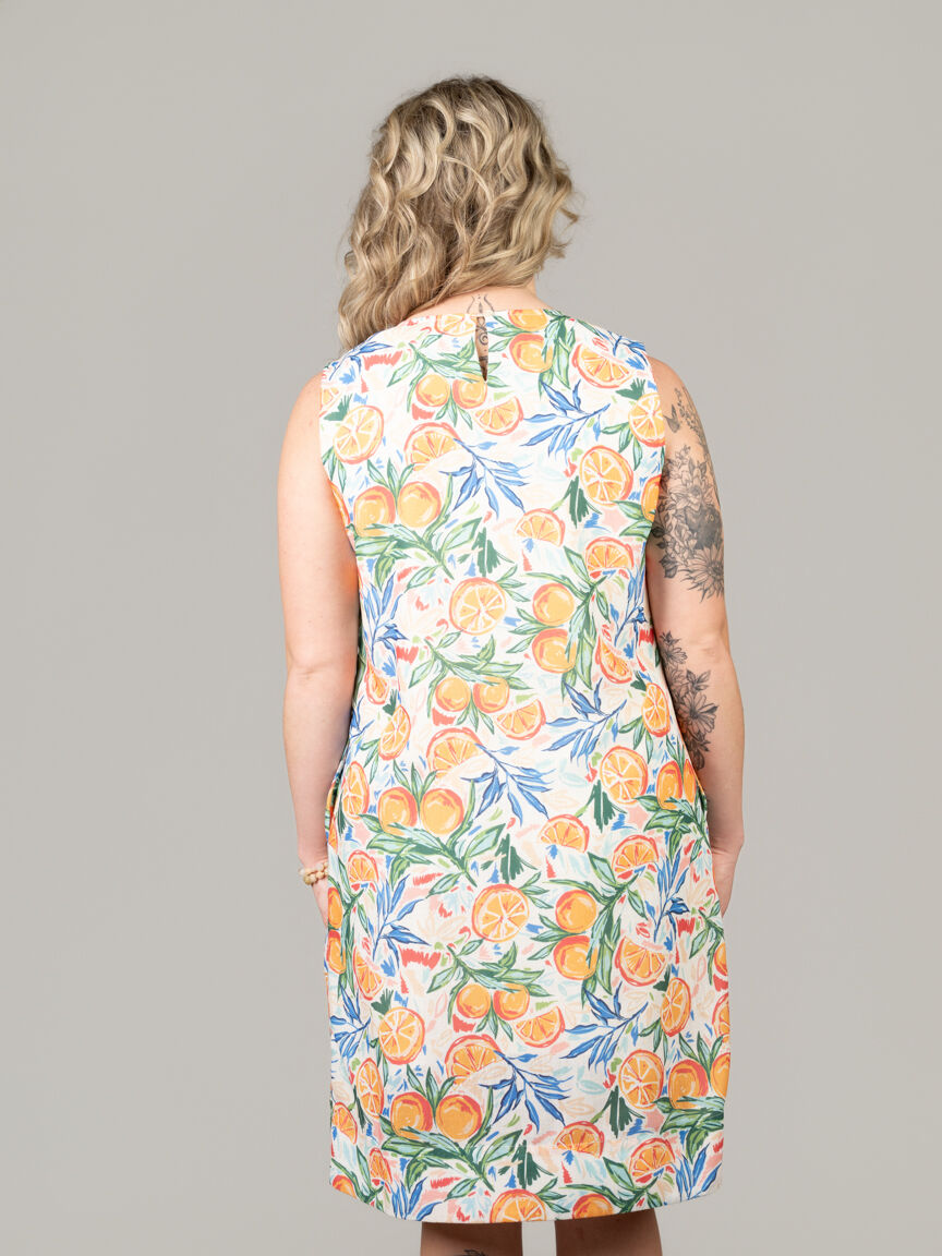 Midi Sleeveless Dress With Pockets
