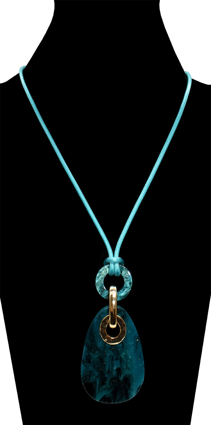 Resin Drop Cord Necklace