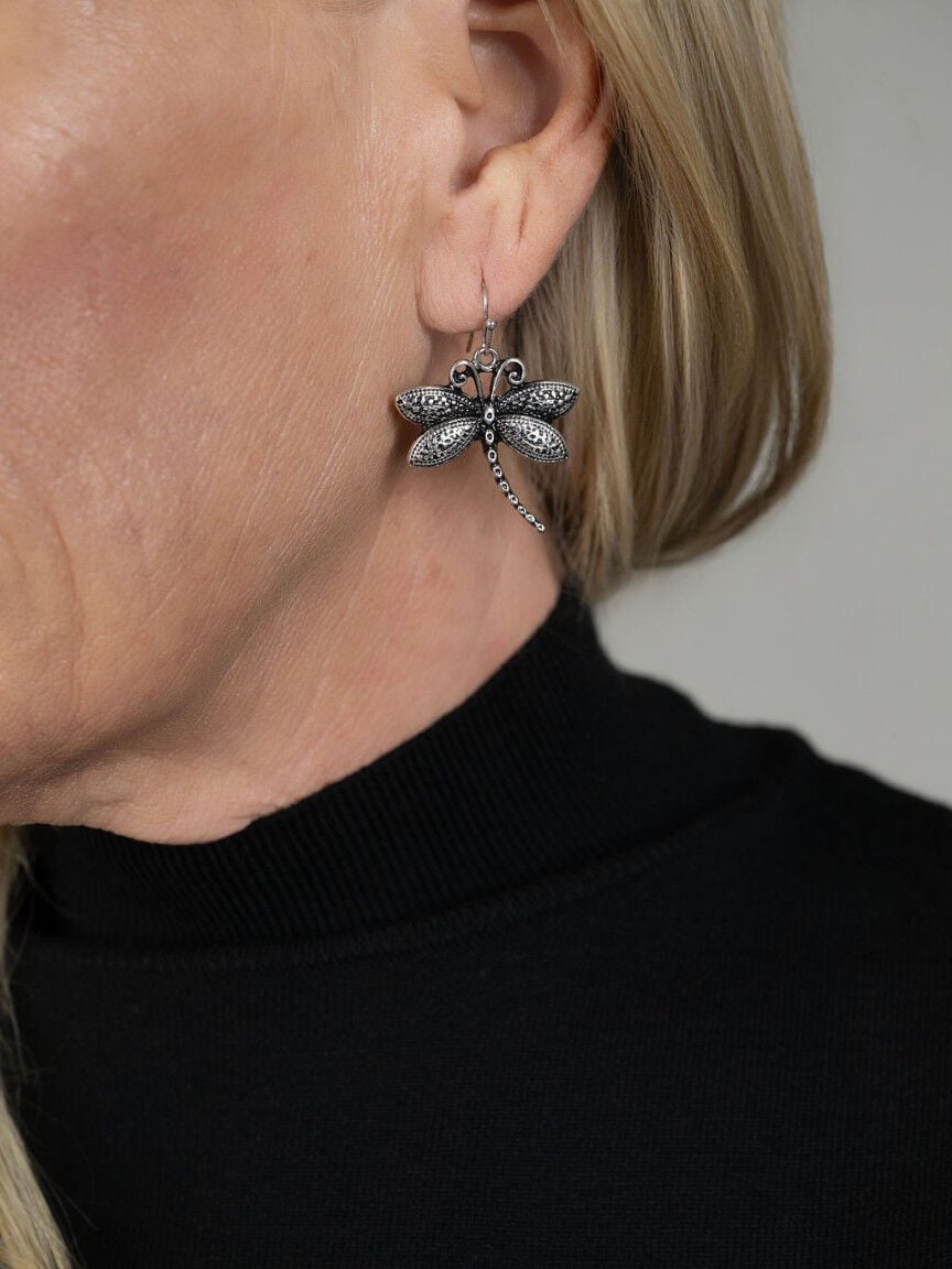 Dangling Dragonfly Earrings