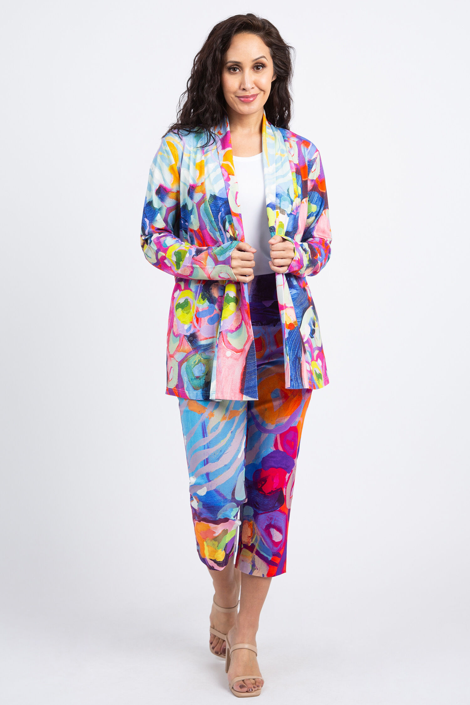 Abstract Art Bamboo Cardigan Image 2