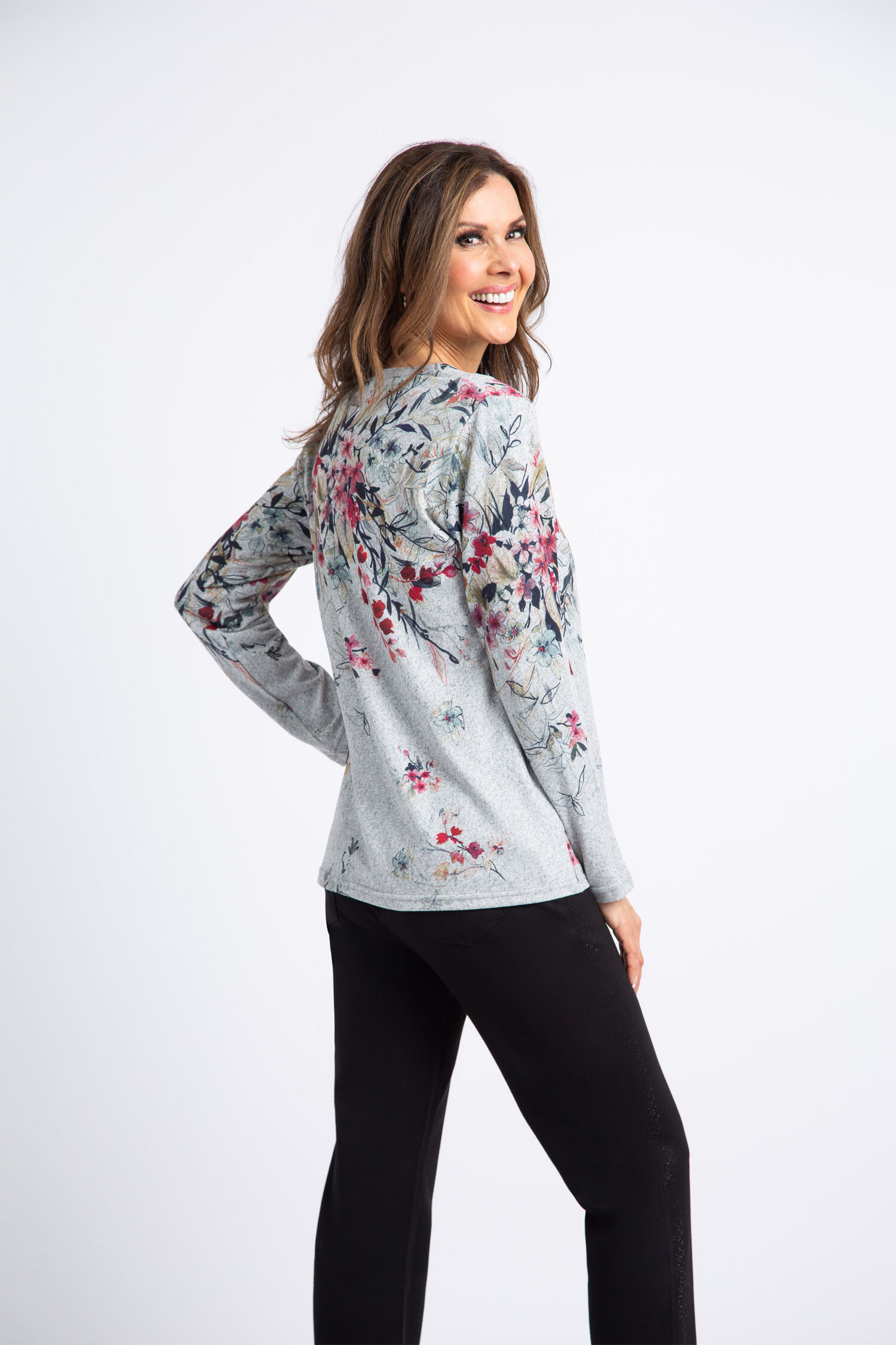 Long Sleeve Floral Top Image 3