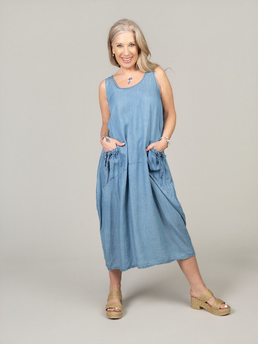 Sleeveless Tencel Maxi Dress