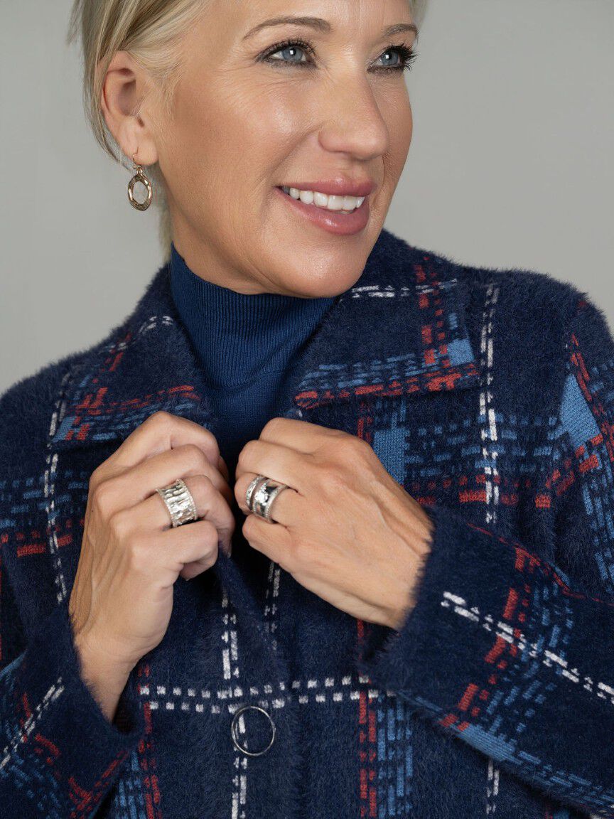 Plaid Button-Front Shacket
