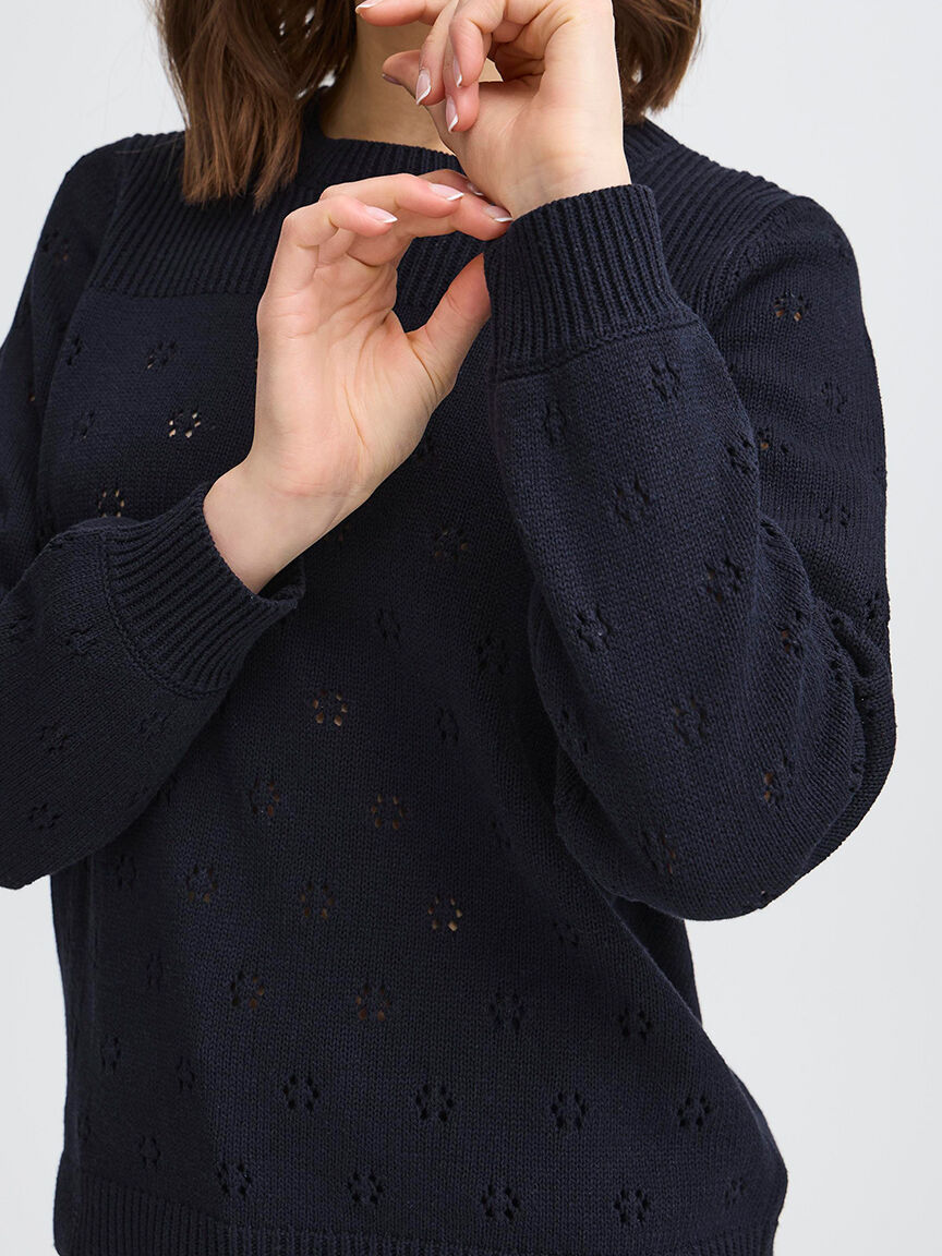 Long Sleeve Crochet Sweater