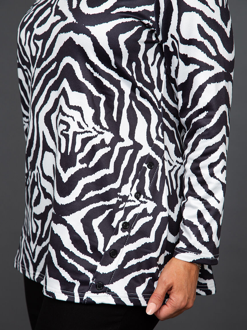 Long Sleeve Zebra Pullover Image 5