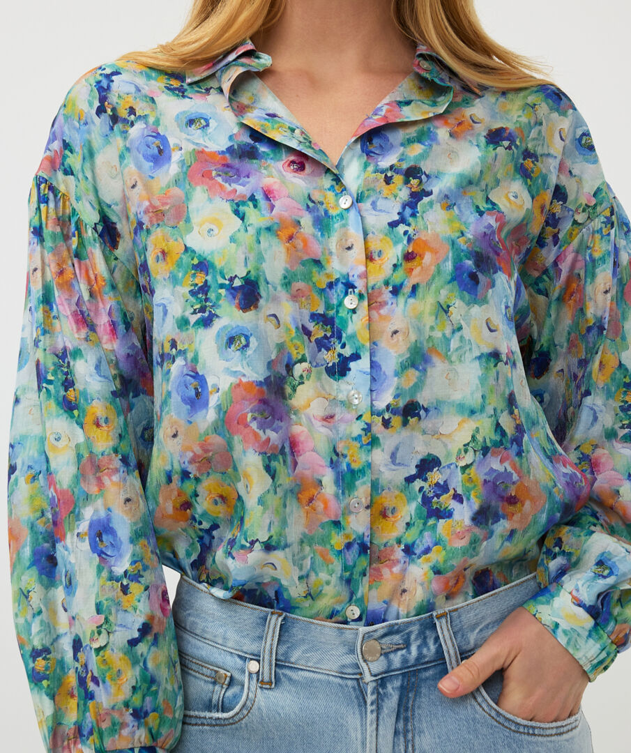 Long Sleeve Flowy Blouse Image 3