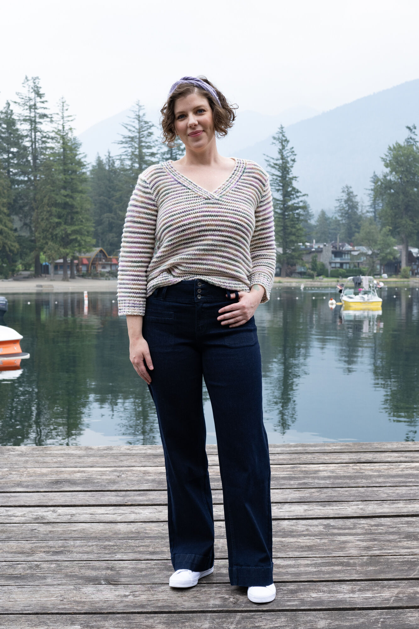 Wide-Leg Palazzo Bell Bottom Denim Image 3