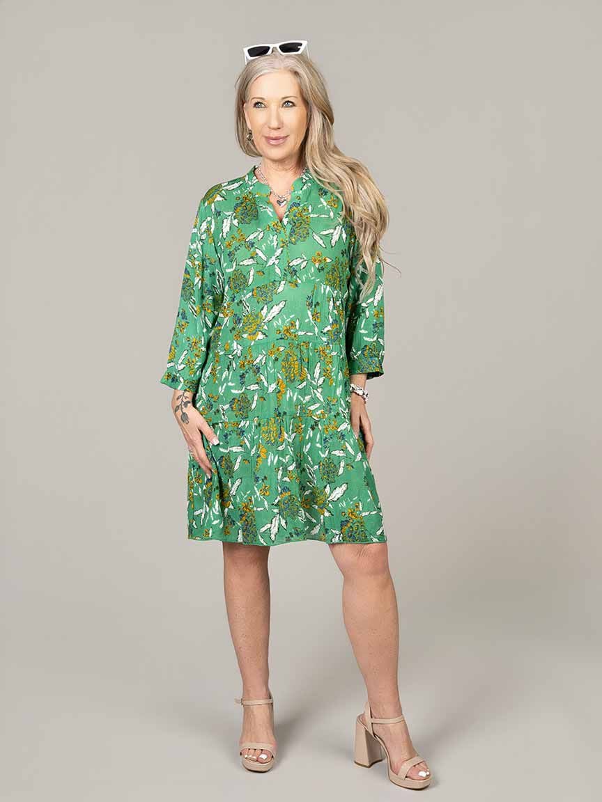 Tiered Knee Length Dress