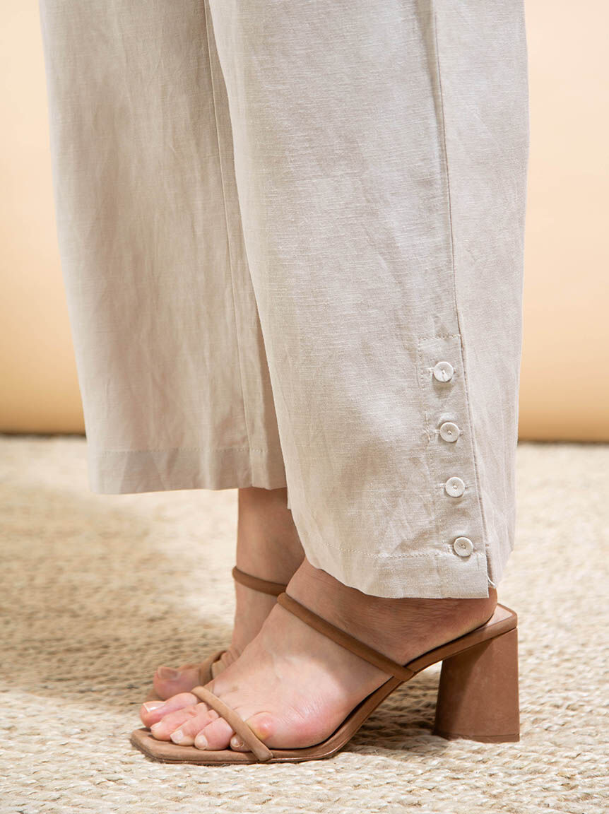 Linen Blend Pull-On Ankle Pant Image 5