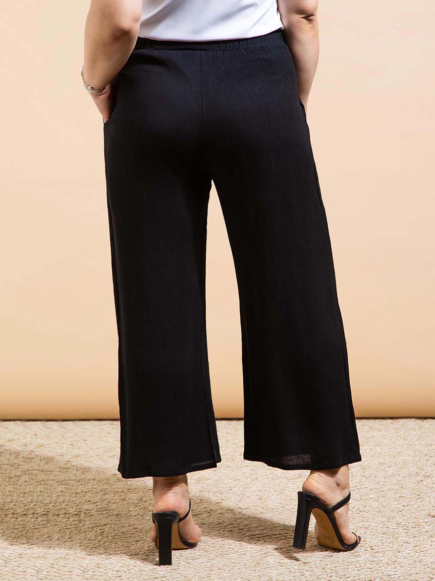 Wide Leg Crinkle Pants Image 2