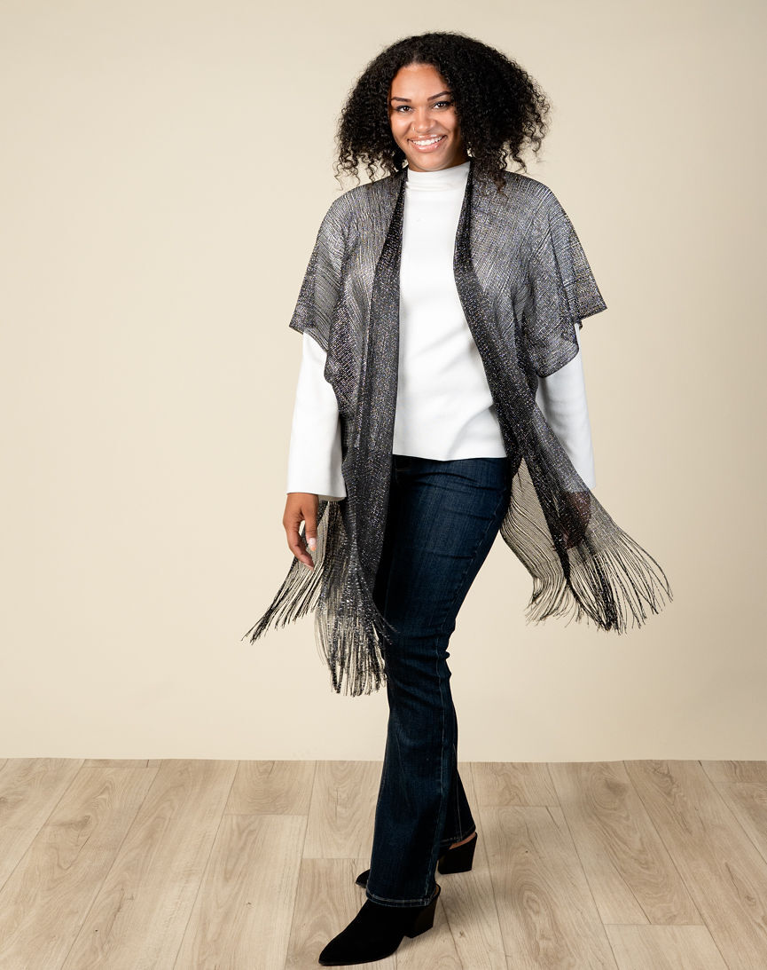 Metallic Lurex Kimono