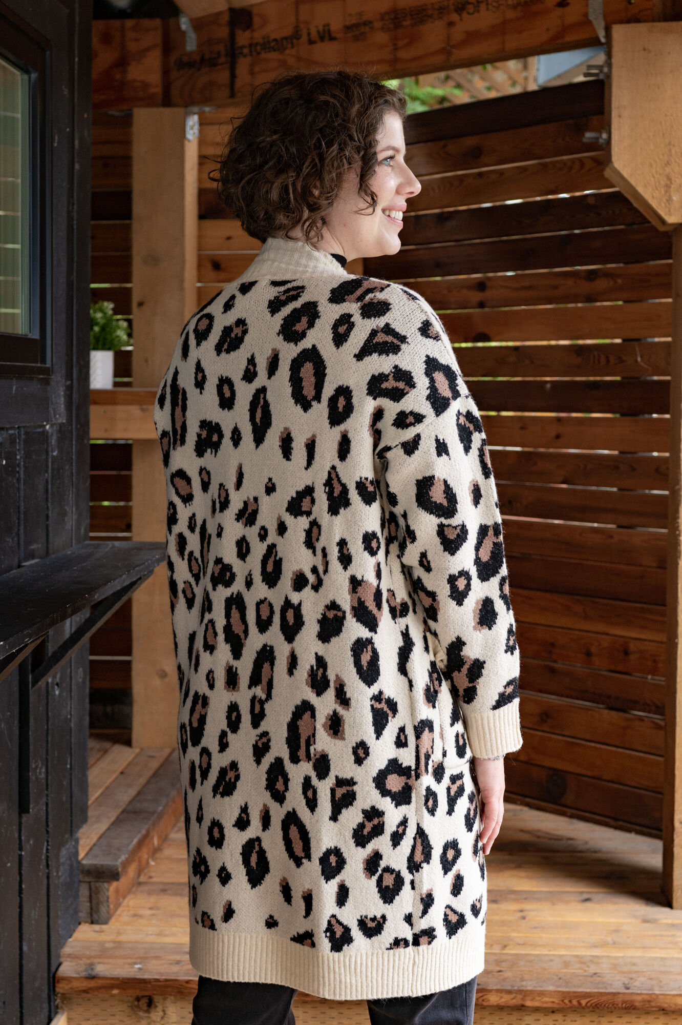 Leopard Animal Cardigan 	 Image 2