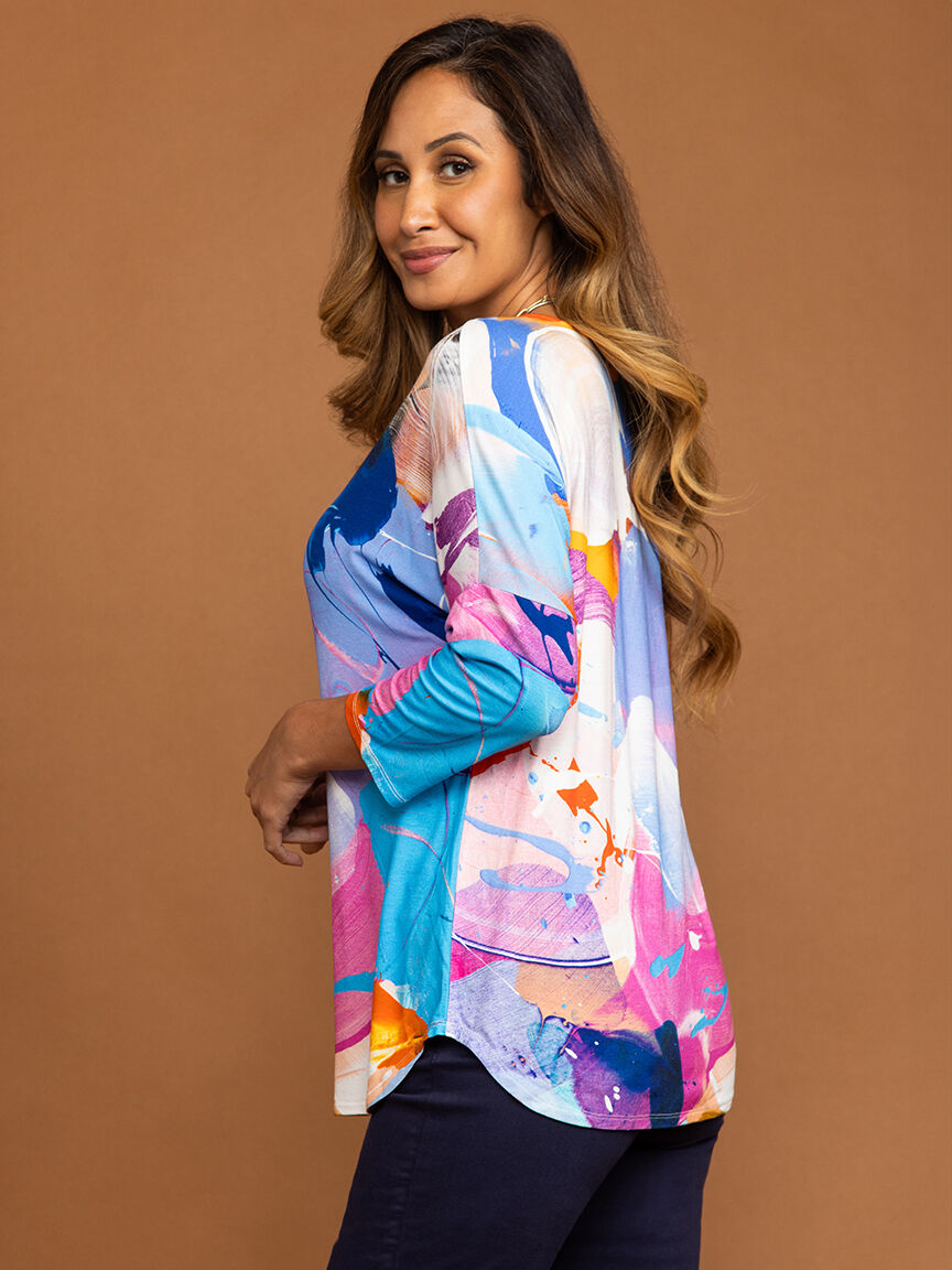 Art Collection &frac34; Sleeve Top  Image 3