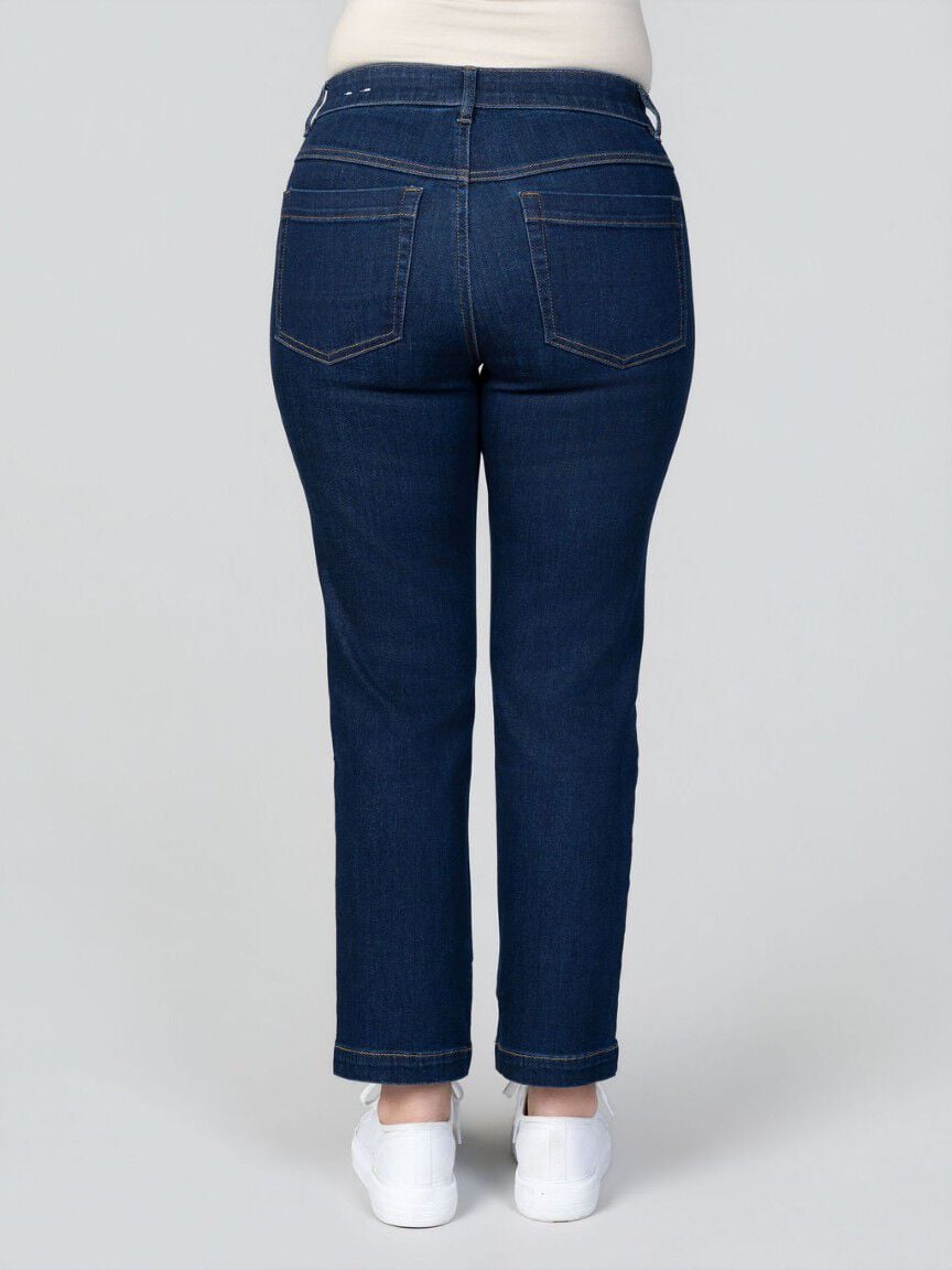 Audrey Mid-Rise Hugging Straight Crop Jeans Image 3