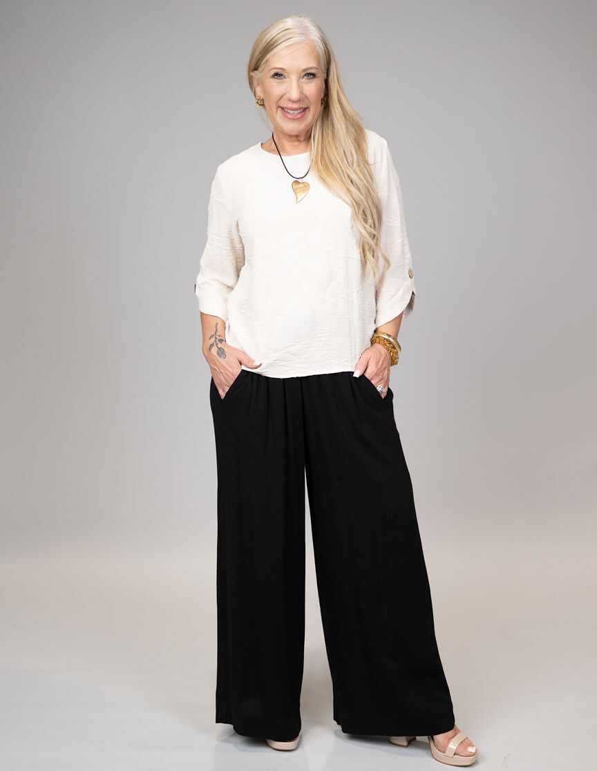 Pull-On Linen Pants Image 4