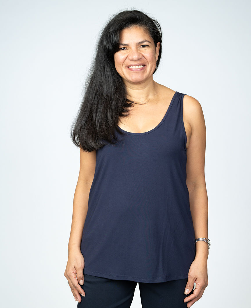 Bamboo Sleeveless Crew Neck Top Image 1