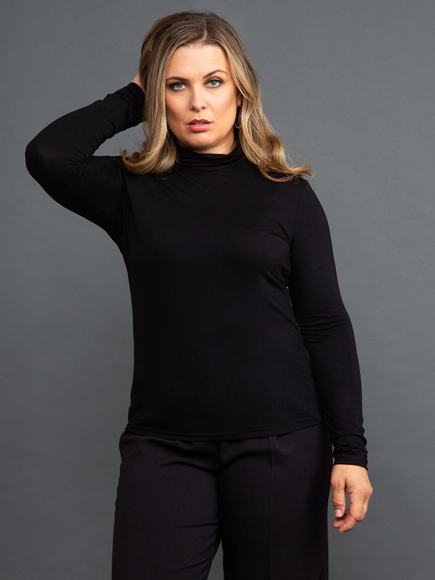 Long Sleeve Mock Neck Top Image 5