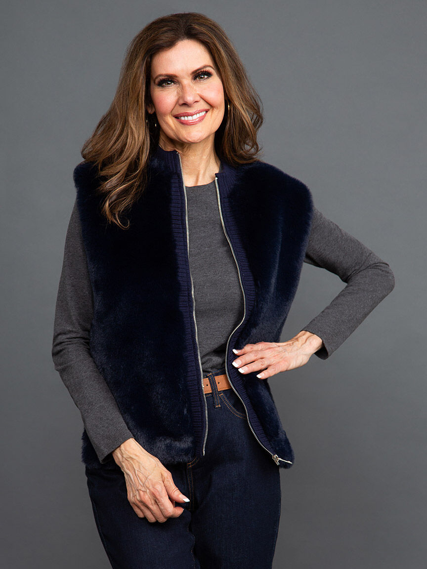 Faux Fur Vest Image 2