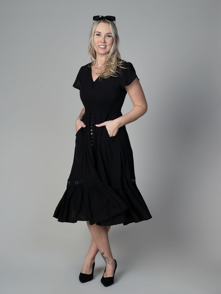 Short Sleeve Midi Dress