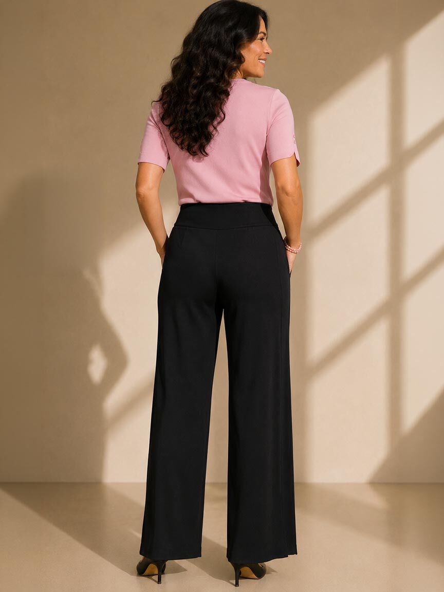 Flowy Wide Leg Pull-On Pants