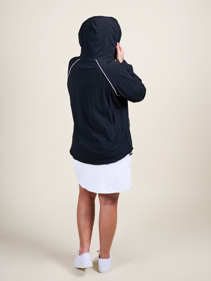 4-Way Stretch Hooded Jacket With Contrast Details   Image 2