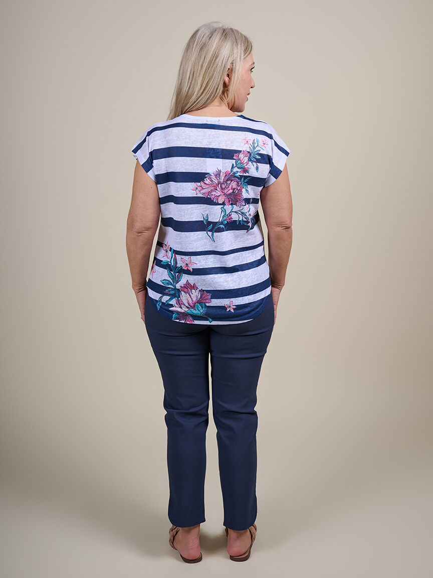 Short Sleeve Burnout Top  Image 2