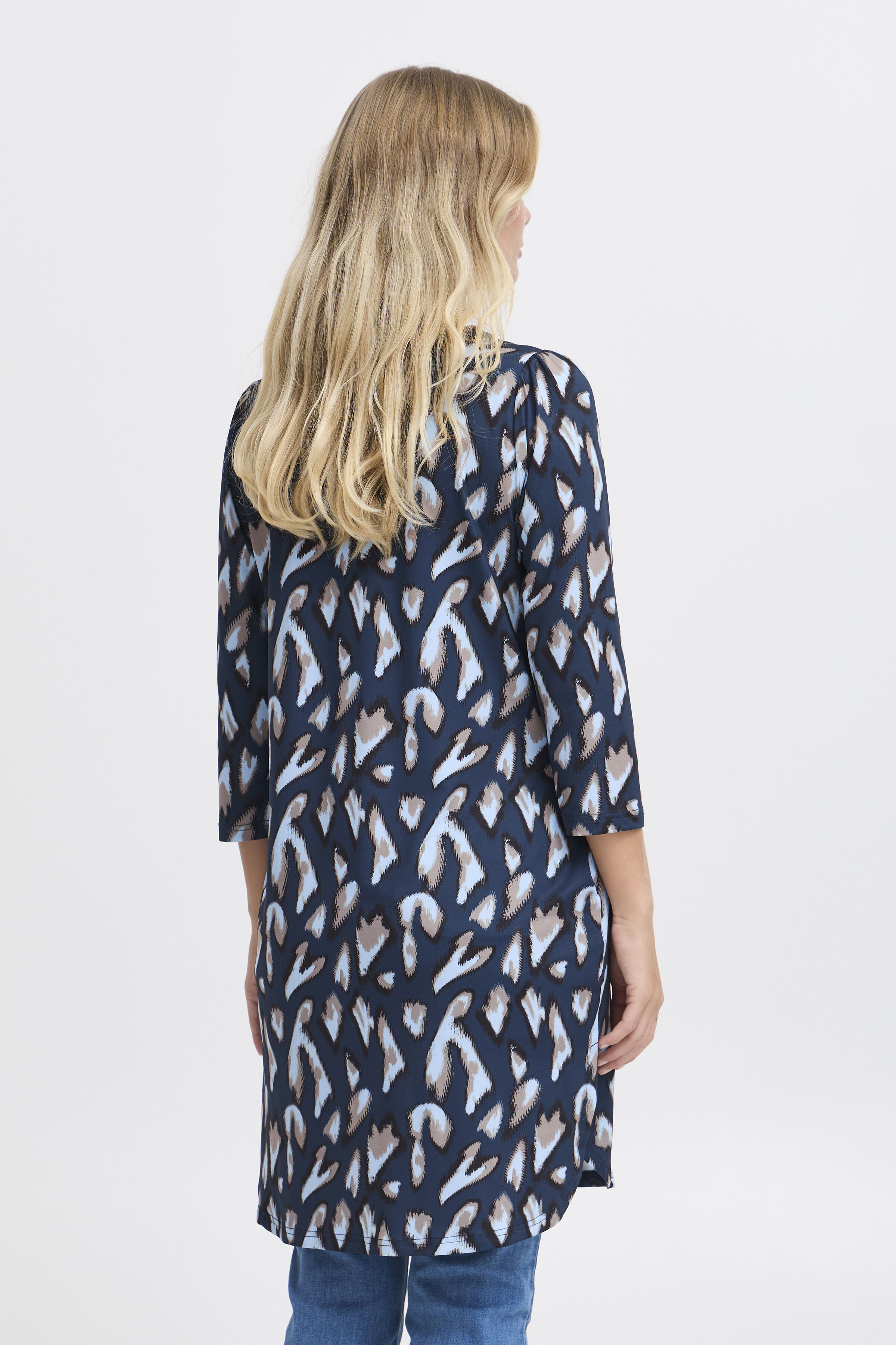 &frac34; Sleeve V Neck Tunic  Image 2